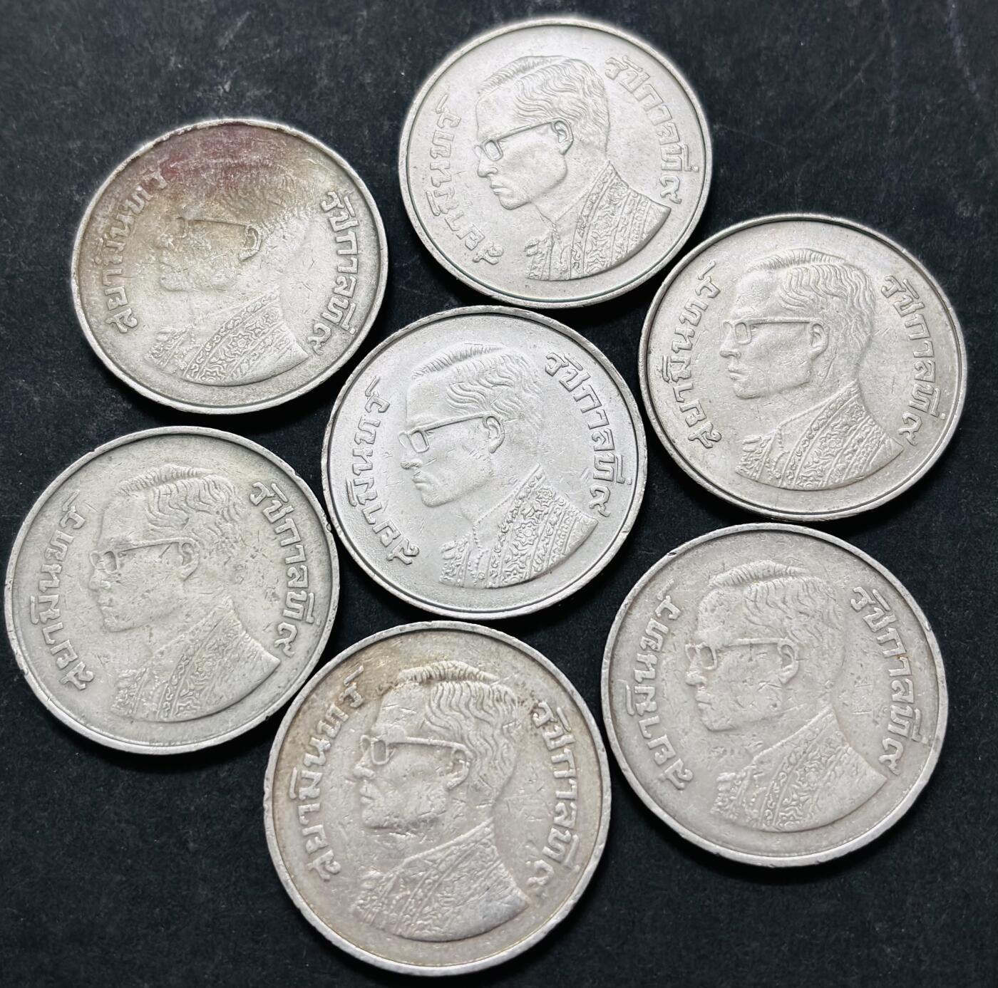 文馨钱币收藏 2026新年第五场（第 291 场）【长期接代拍品】 好品泰国老版 5 泰铢 7 枚