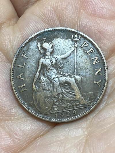 2026年第十六场(总第一百八十五场）外国好品散币场(免佣金) - 英国🇬🇧1929年1/2便士(乔治五世第三版)