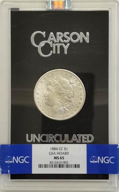 博洋堂世界钱币拍卖第159期（全场包邮） - NGC MS65 美国1884 CC 摩根 卡森厂 GSA大封装 高分难得