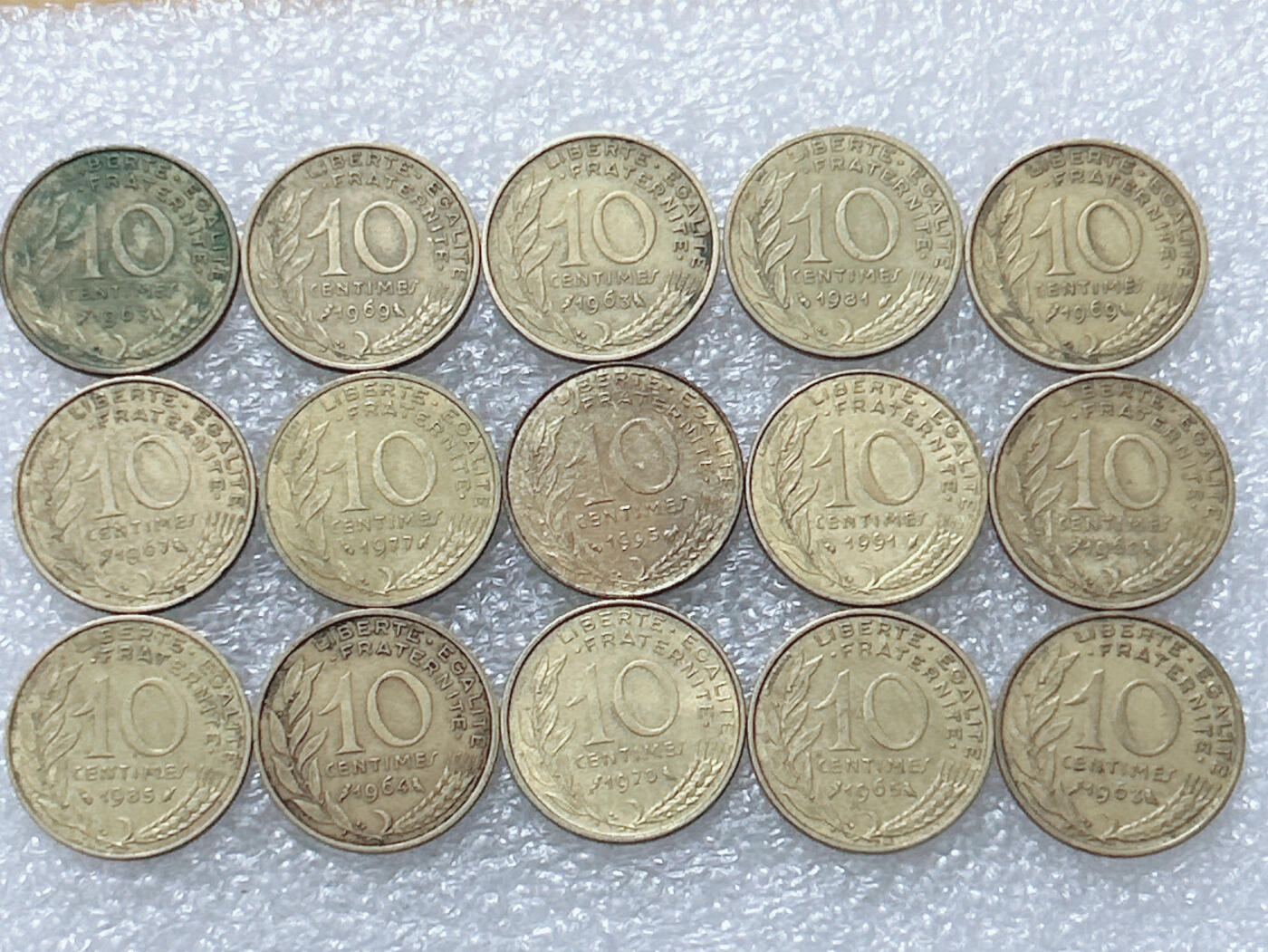 第一海外回流一元起拍收藏 散集专场  第297期 法国10分 15枚