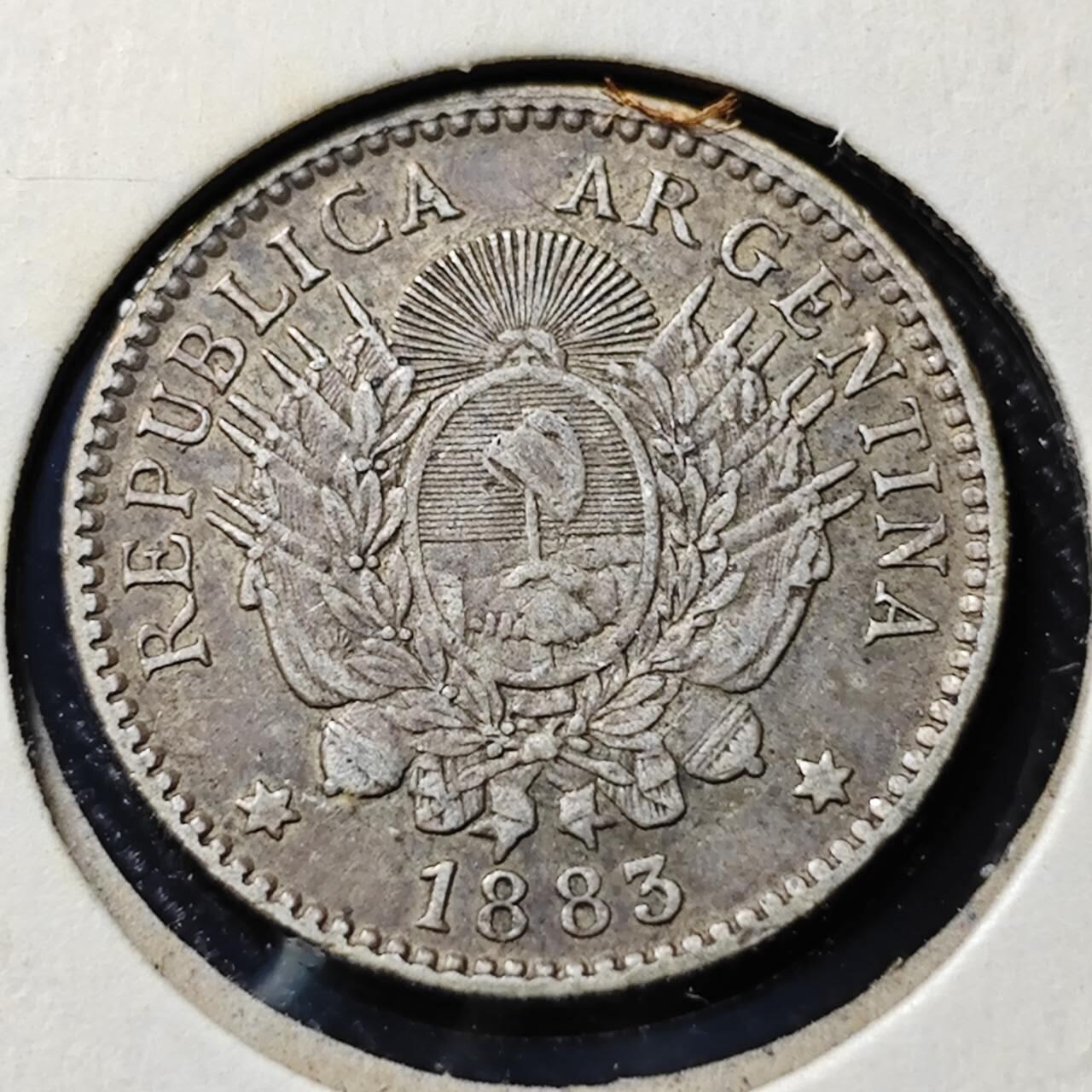 KK钱币收藏小铺  第398期 百期特拍（四拍之二） 2月预留时间 周末发货  1883阿根廷10分银币