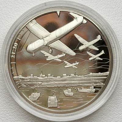 ＜星葵🌻钱币社＞散币克朗场第69期·2月3日发货 - <发行量19995·根西岛和泽西岛联合发行>根西岛2019年诺曼底登陆24小时·21点20·野鸭行动5镑克朗型精制纪念币