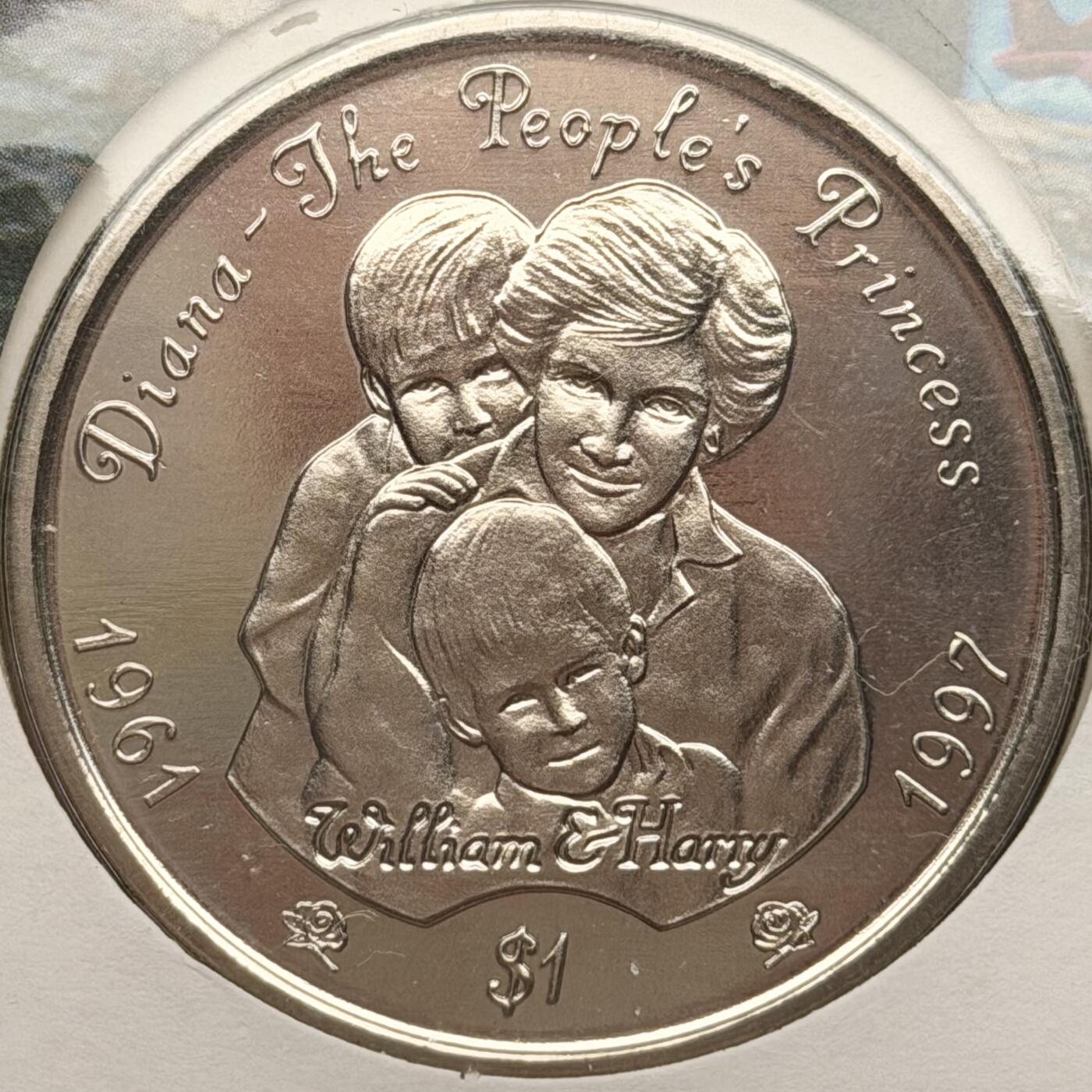 ＜星葵🌻钱币社＞散币克朗场第69期·2月3日发货 〈邮币封〉塞拉利昂1997年人民的王妃·戴安娜1元克朗型纪念币