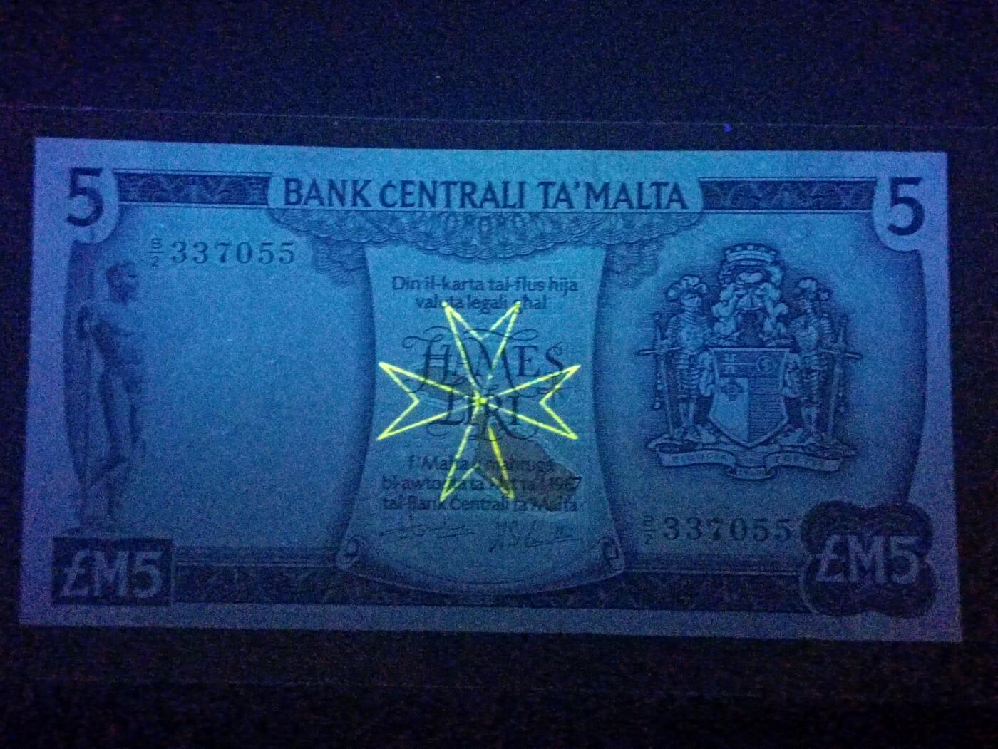 2026二月第一期，总215期 马耳他1973版5里拉UNC-，国徽和彩绘的特色小船