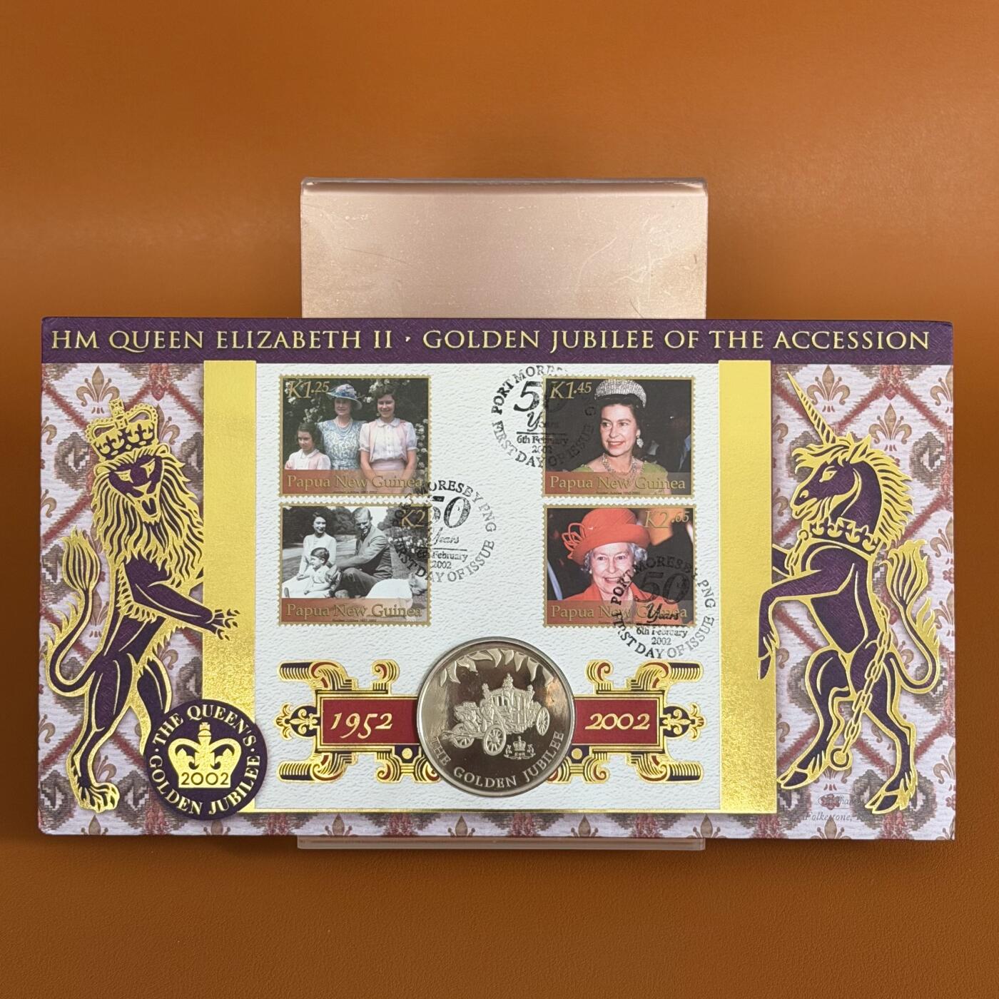 ＜星葵🌻钱币社＞散币克朗场第69期·2月3日发货 〈邮币封〉福克兰群岛2002年女王登基50周年50便士克朗型纪念币