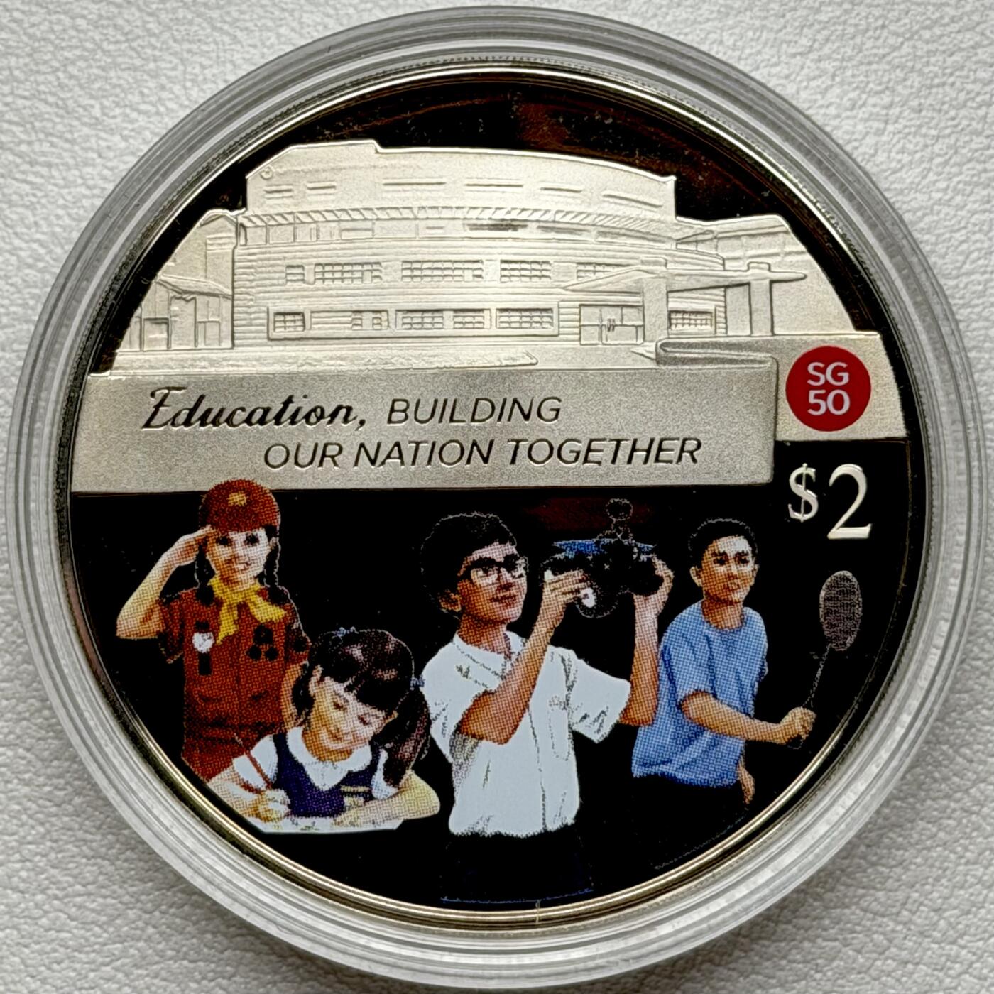 ＜星葵🌻钱币社＞散币克朗场第69期·2月3日发货 〈少见〉新加坡2015年独立50周年2元克朗型类精制彩色纪念币