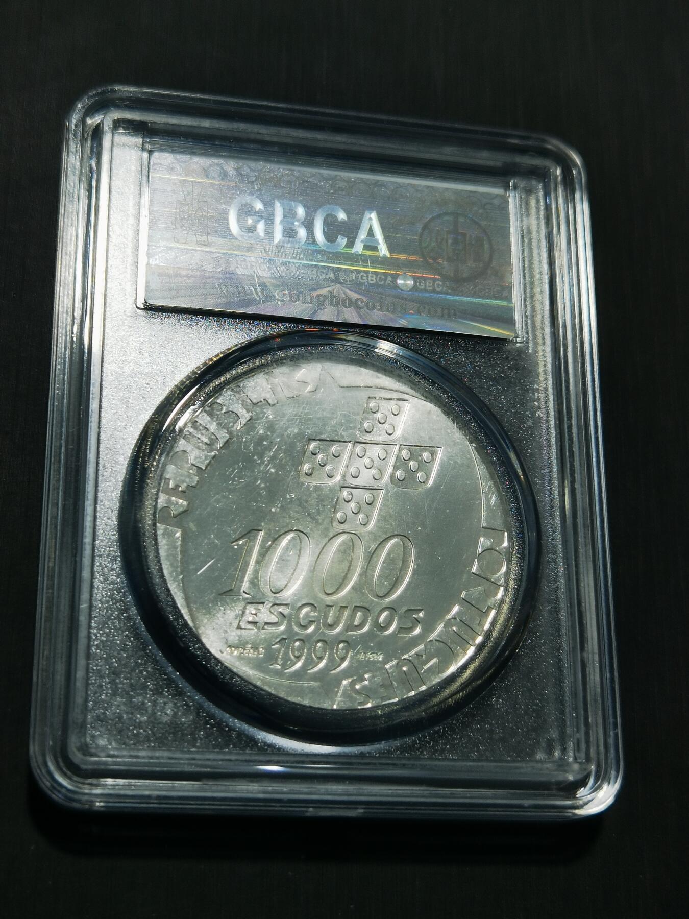 天下钱庄专场欢迎参拍 葡萄牙1000埃斯库多银币