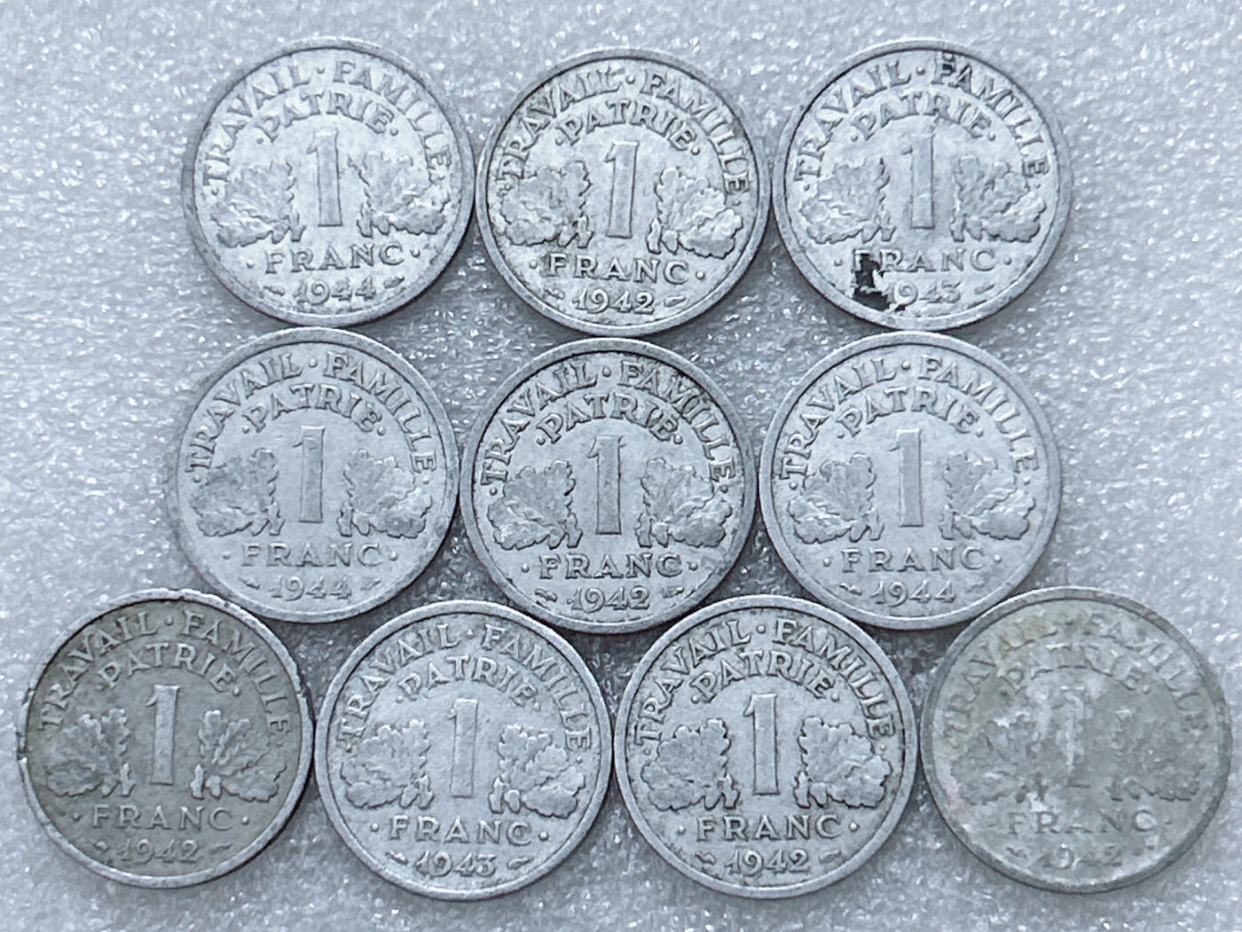 第一海外回流一元起拍收藏 散集专场  第297期 法国1法郎铝币 10枚