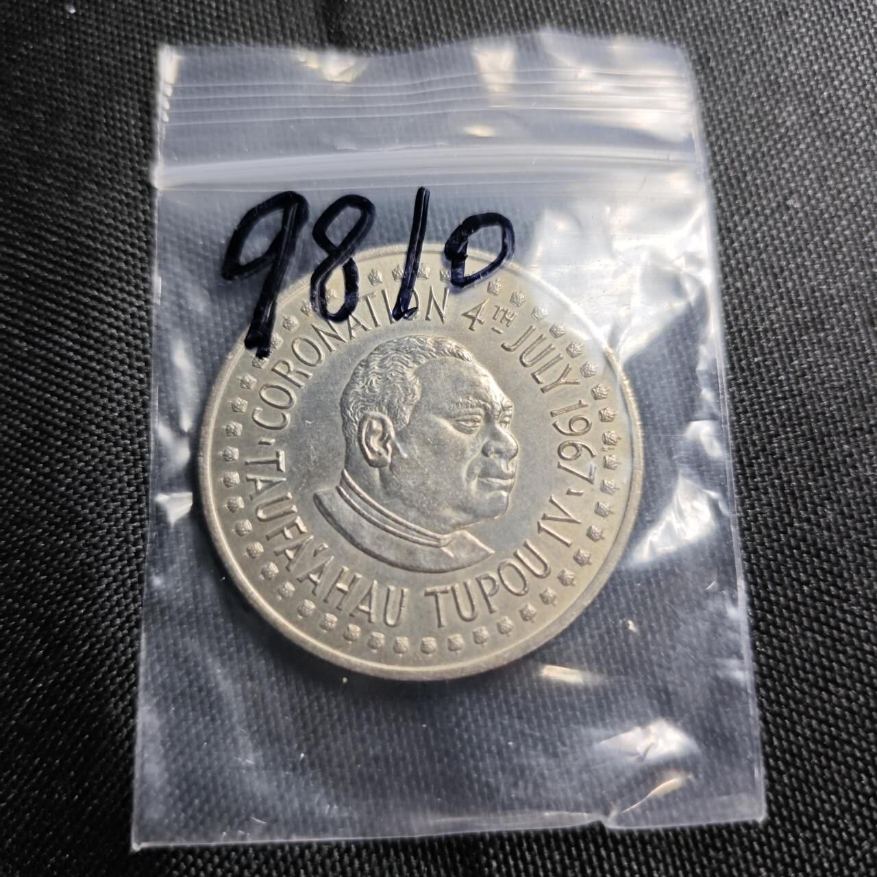 KK钱币收藏小铺  第398期 百期特拍（四拍之二） 2月预留时间 周末发货  1967汤加1潘果纪念币