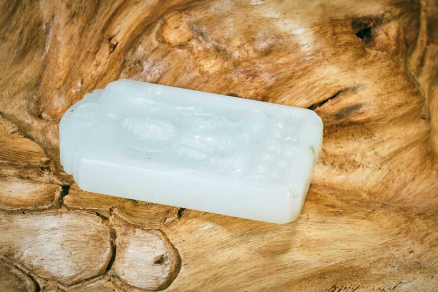 上海都达杂项专场十二（全场包邮】 和田玉籽料精雕《竹林观音》挂件89-28