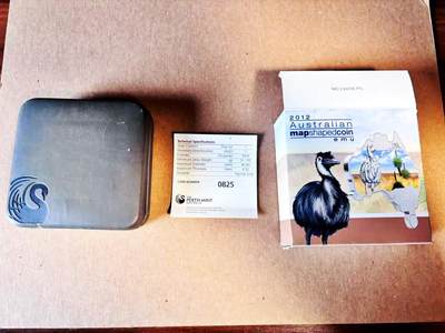 【Blue Auction】世界纸币精拍第781期——18级TOP拍卖/信誉/品质/专业/高效💫 - 【带证书 带盒】澳大利亚 鸸鹋 2012年1盎司纯银异形彩银银币 