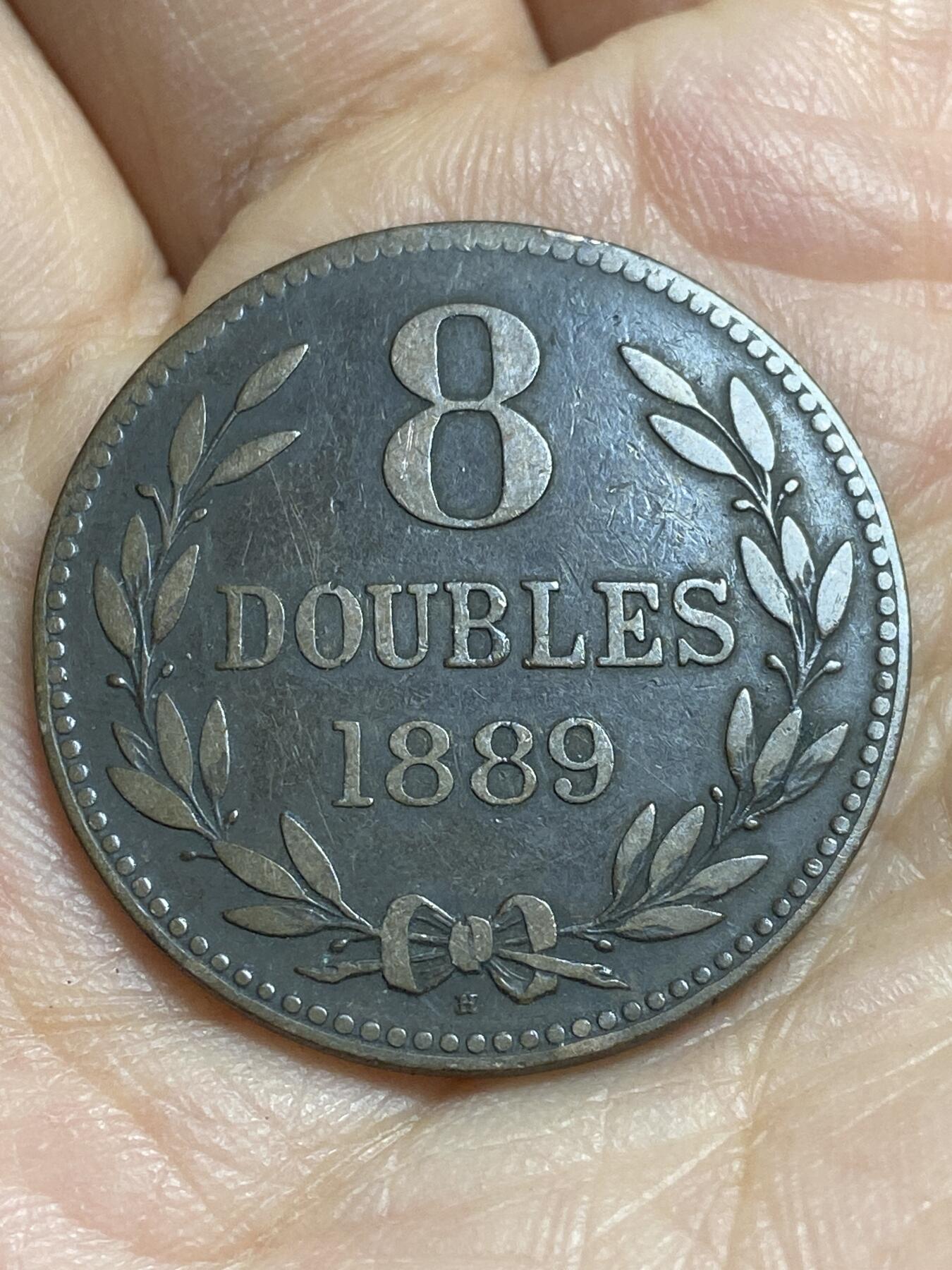 2026年第十六场(总第一百八十五场）外国好品散币场(免佣金) 英属根西岛🇬🇬1889年8道布(维多利亚女王第二版)