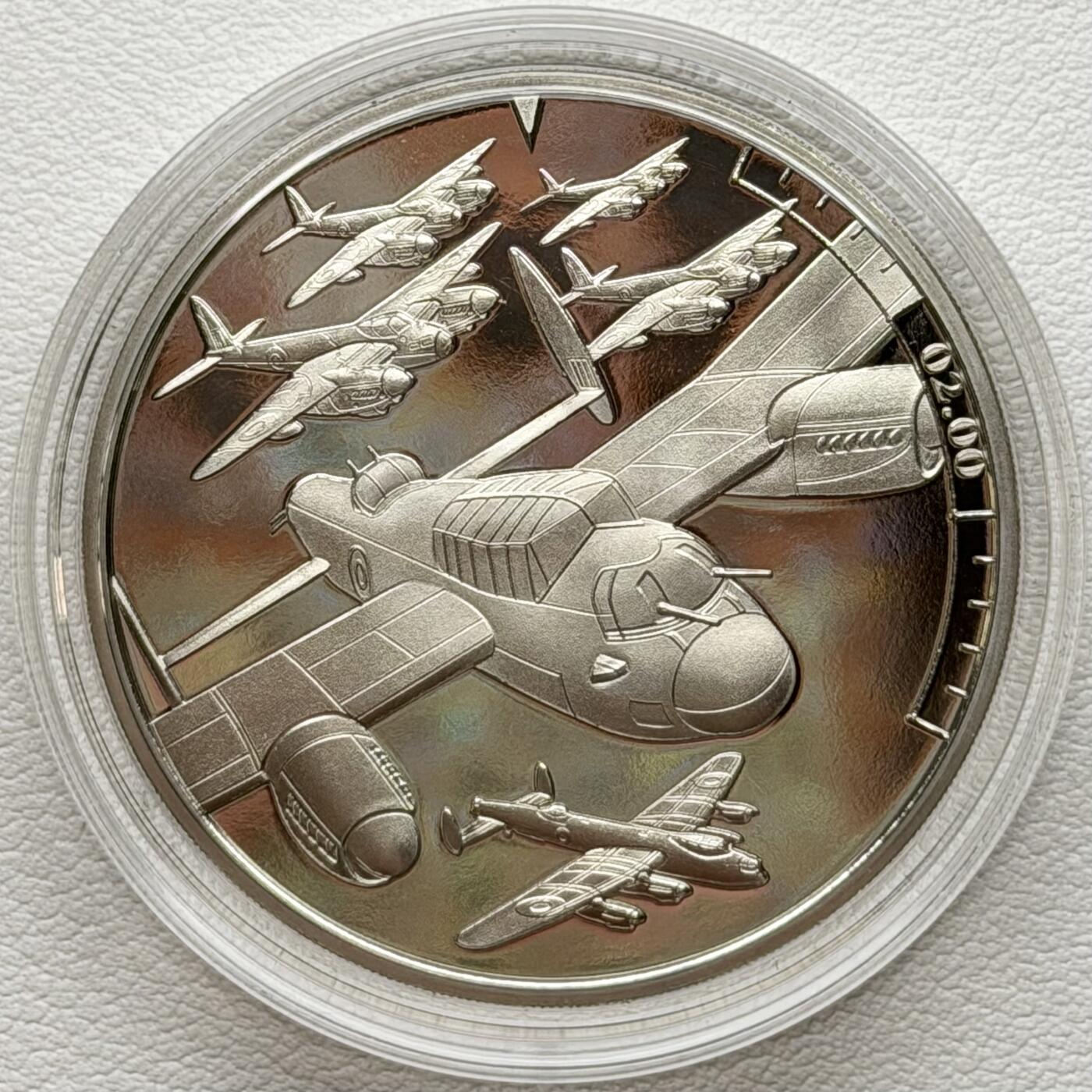 ＜星葵🌻钱币社＞散币克朗场第69期·2月3日发货 泽西岛2019年诺曼底登陆24小时·2点·第一批轰炸机起飞5镑克朗型精制纪念币