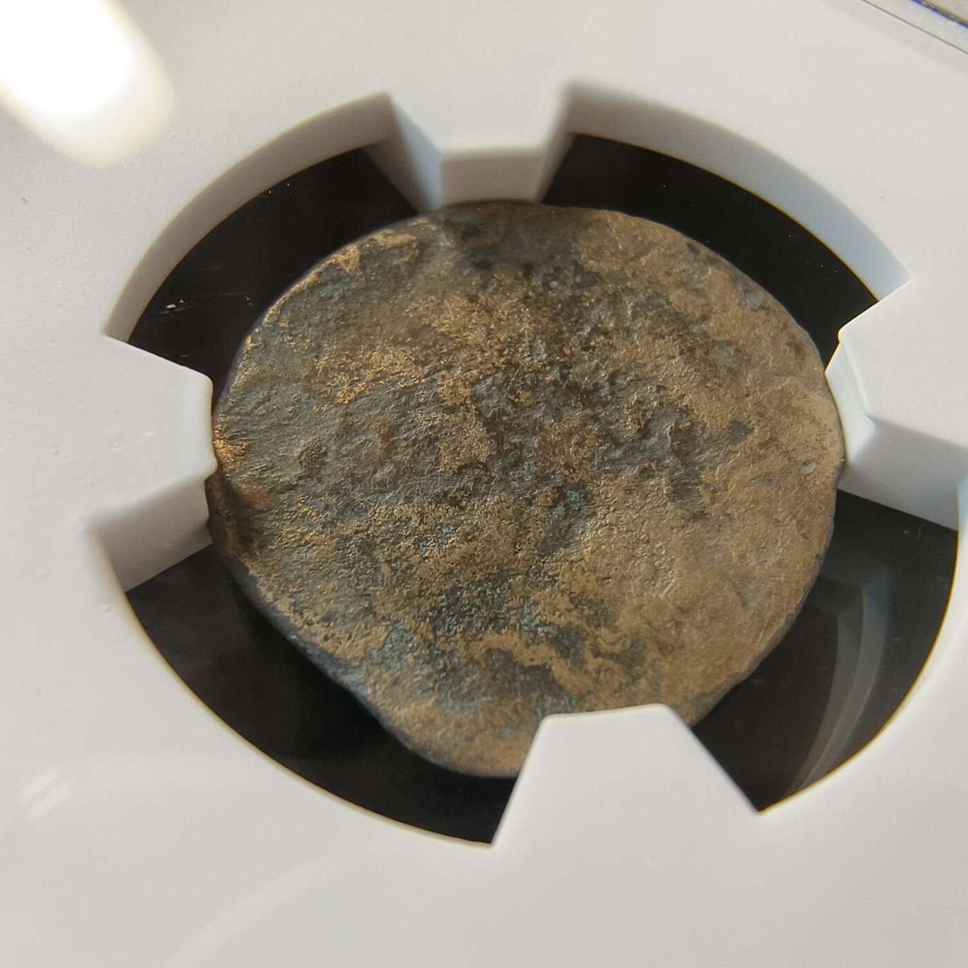 七河·世界币章矿标杂件每周小拍（总第36期）（周一结标） 少见（5）k640古花剌子模地区 阿夫里格王朝铜币 华夏评级VG10