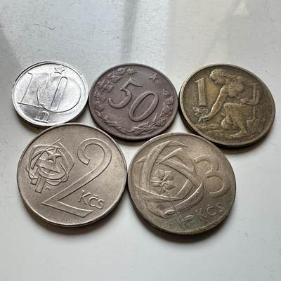 🌹外币初藏🌹🐯2026年第14场  每周二四六晚8️⃣点 接代拍 - 捷克斯洛伐克5枚