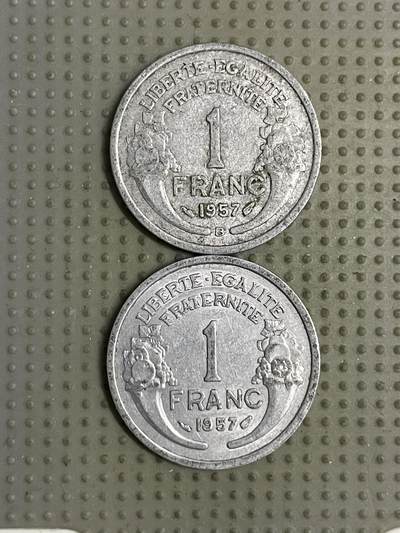 2026年第19场各国散币拍卖（总第169场） - 法国1957年1法郎2枚