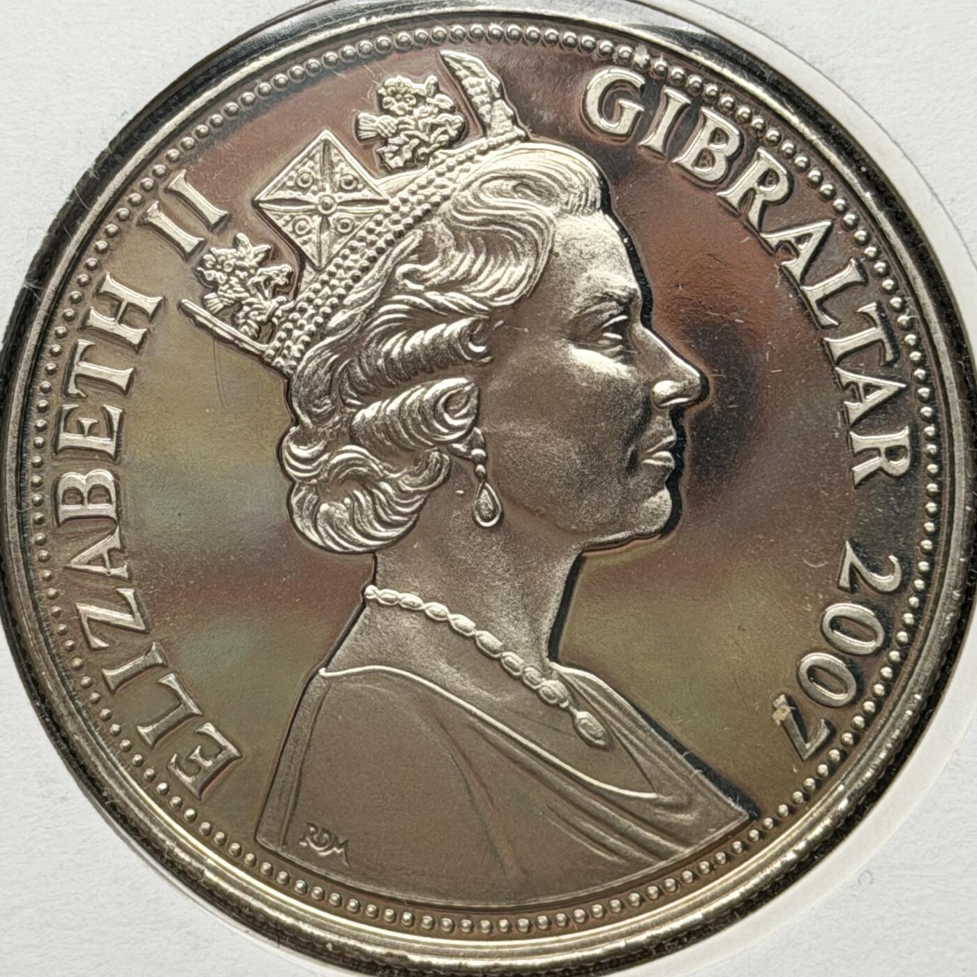 ＜星葵🌻钱币社＞散币克朗场第69期·2月3日发货 〈邮币封〉直布罗陀2007年女王钻石婚1克朗纪念币