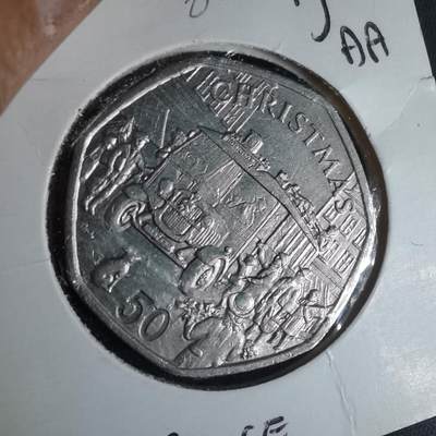 沼泽如烟--第981场 - 马恩1987年50便士圣诞纪念币