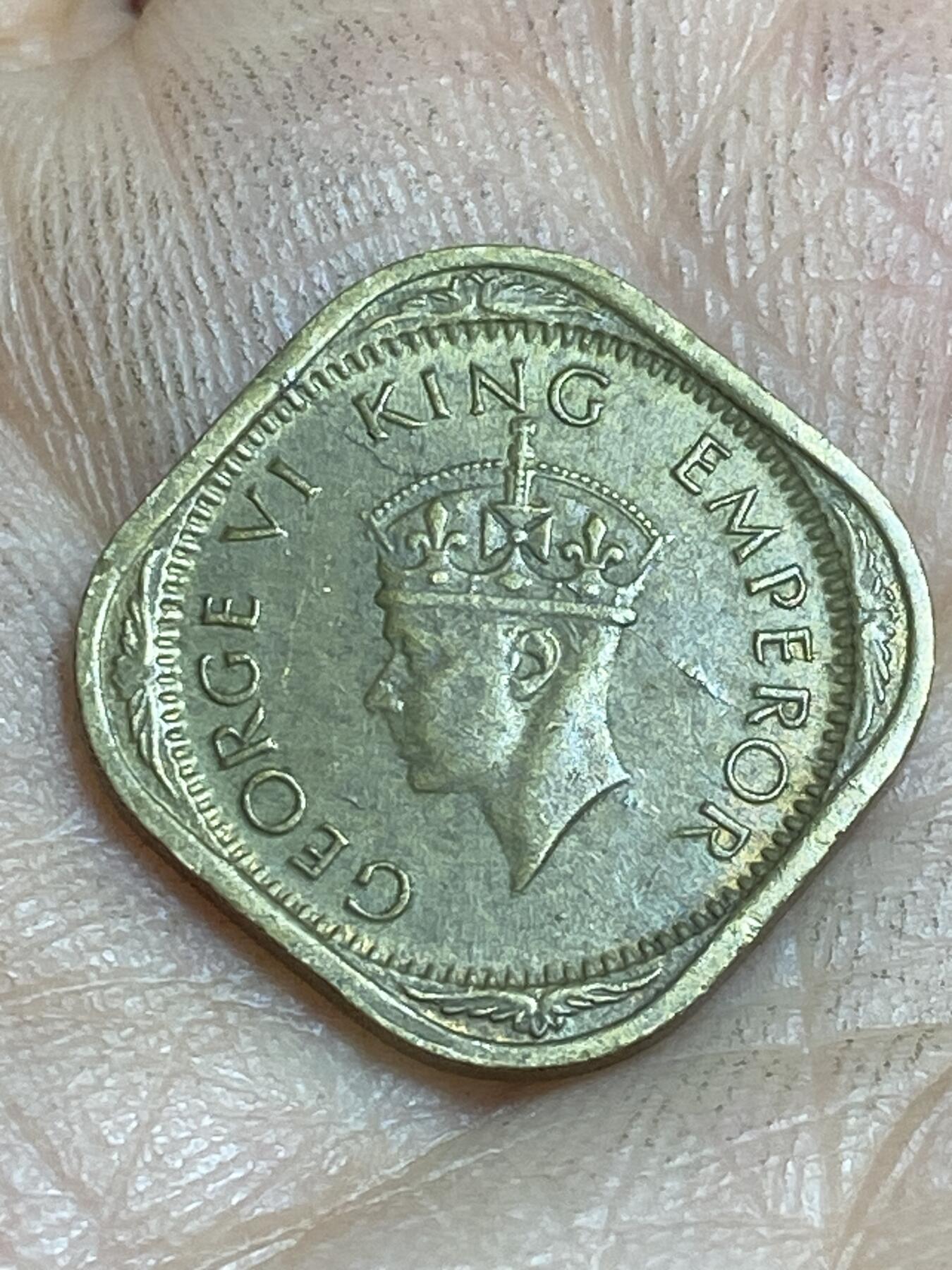 2026年第十六场(总第一百八十五场）外国好品散币场(免佣金) 英属印度1945年1/2安娜(乔治六世)