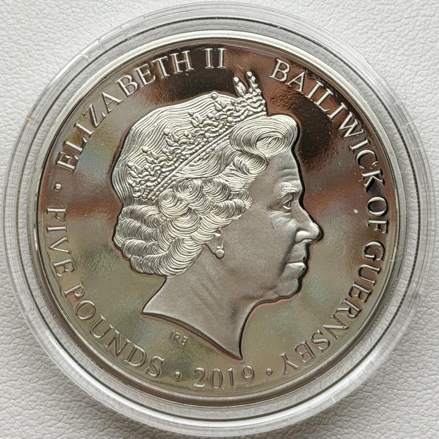 ＜星葵🌻钱币社＞散币克朗场第69期·2月3日发货 根西岛2019年诺曼底登陆24小时·12点15·邱吉尔宣布D-day5镑克朗型精制纪念币