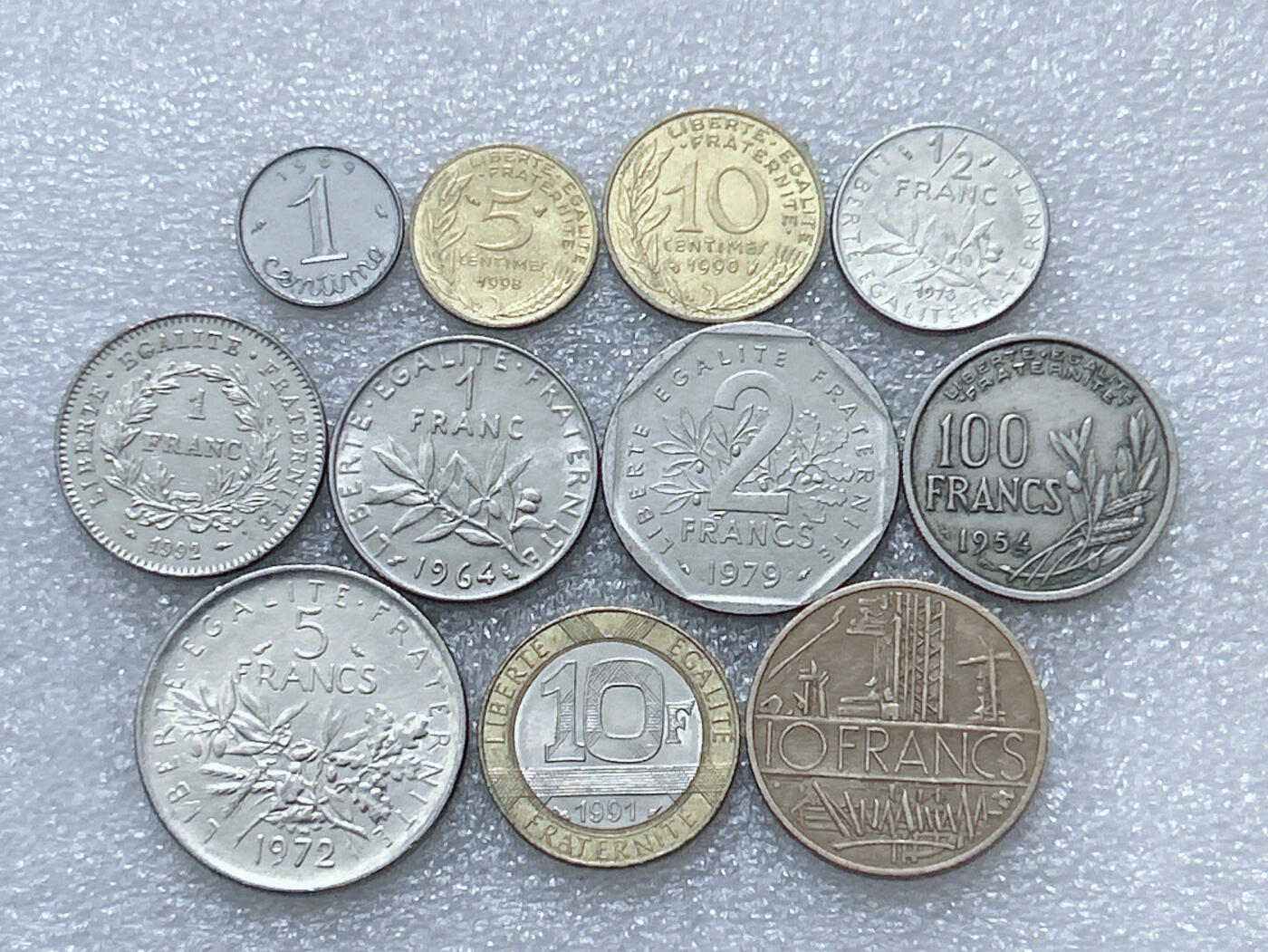 第一海外回流一元起拍收藏 散集专场  第297期 法国硬币 11枚