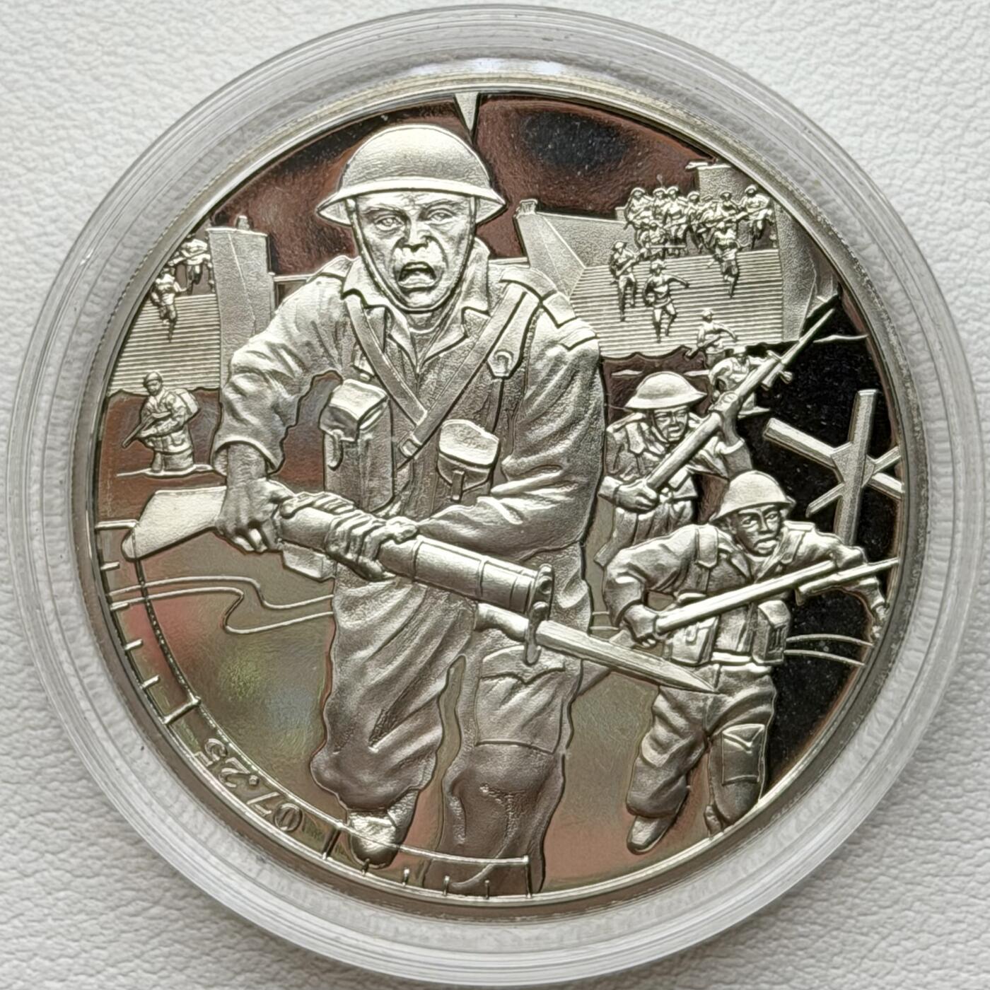 ＜星葵🌻钱币社＞散币克朗场第69期·2月3日发货 根西岛2019年诺曼底登陆24小时·7点25·剑湾和黄金海滩登陆5镑克朗型精制纪念币