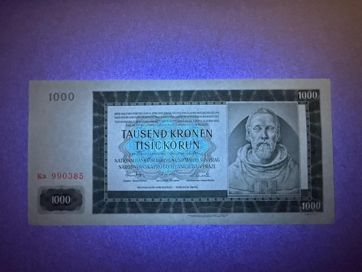 《艾美收藏》第230期-2.1周日外币年前精品场 波西米亚与摩拉维亚1000克朗 UNC 1942年大票幅 无47