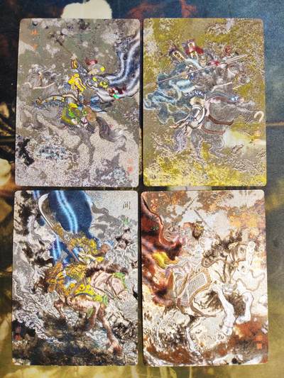 阳大大卡牌拍卖第97期（持续收拍品，周六晚上九点截拍，进群福利早知道） - 【五虎粗闪】莹彩意 墨染水浒 水浒五虎 粗闪4张