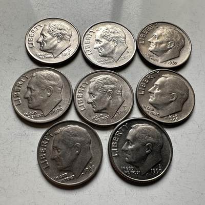 🌹外币初藏🌹🐯2026年第14场  每周二四六晚8️⃣点 接代拍 - 10美分一组八枚