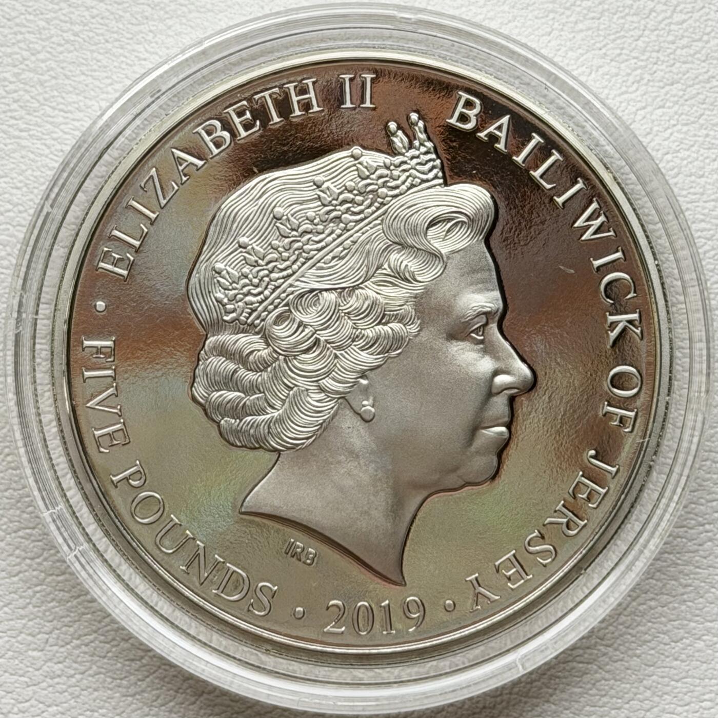 ＜星葵🌻钱币社＞散币克朗场第69期·2月3日发货 泽西岛2019年诺曼底登陆24小时·8点20·第二波盟军登陆部队5镑克朗型精制纪念币