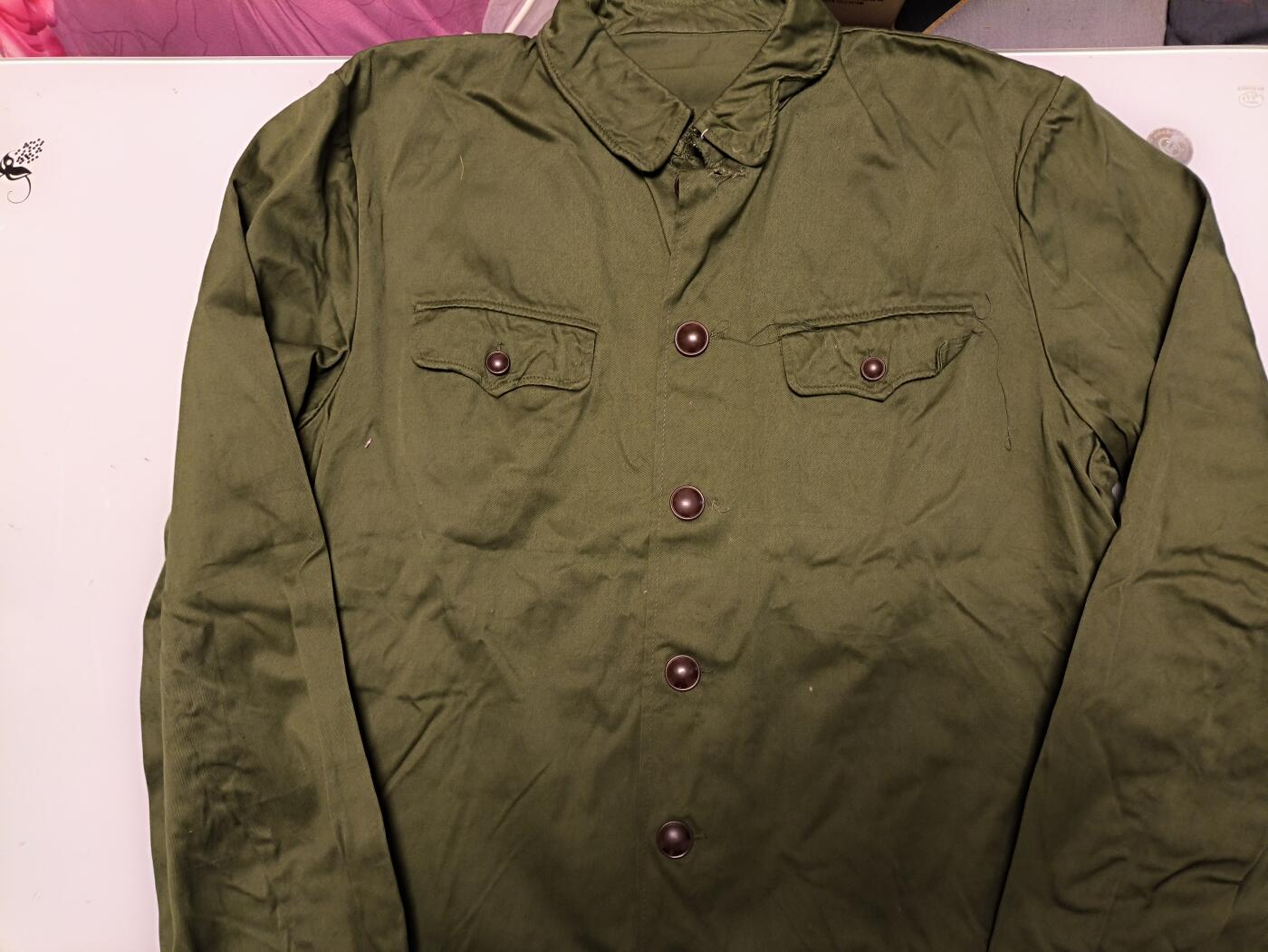 （店主清仓 大量自藏 制服徽章盛宴）罗岚⭐爱藏⭐甄选专拍第五场-分享拍场赚佣（实体经营） su-M65式陆兵棉布冬季上衣 过渡时期55版型门襟线 基本全新 2号大小适合175-180体态适中穿着