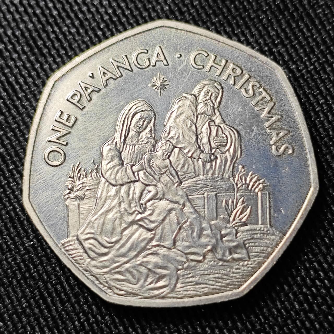 KK钱币收藏小铺  第398期 百期特拍（四拍之二） 2月预留时间 周末发货   1988汤加1潘果纪念币 圣诞节麦当娜与孩子 发行量仅5千 稀少品种！