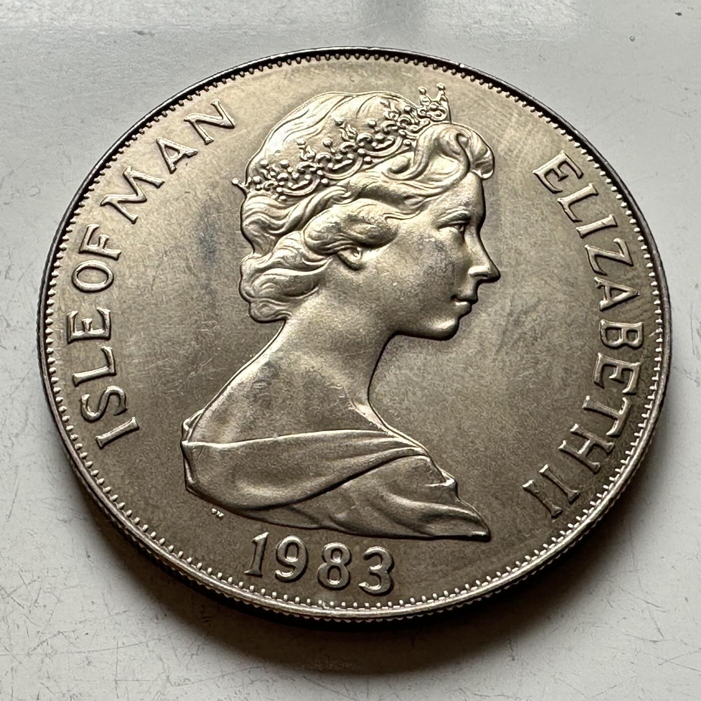 🌹外币初藏🌹🐯2026年第14场  每周二四六晚8️⃣点 接代拍 马恩岛1983年一克朗纪念币