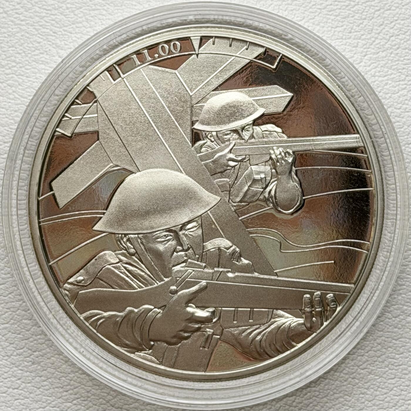 ＜星葵🌻钱币社＞散币克朗场第69期·2月3日发货 根西岛2019年诺曼底登陆24小时·11点·加拿大部队占领滩头阵地5镑克朗型精制纪念币