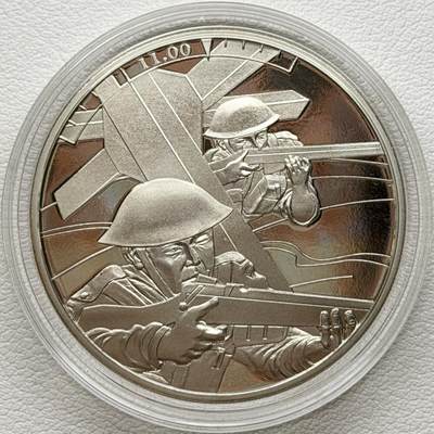 ＜星葵🌻钱币社＞散币克朗场第69期·2月3日发货 - <发行量19995·根西岛和泽西岛联合发行>根西岛2019年诺曼底登陆24小时·11点·加拿大部队占领滩头阵地5镑克朗型精制纪念币