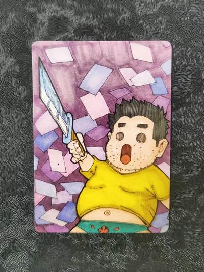 【公益拍卖】小花瓣公益拍卖 拍卖款全部捐给罹患重病卡友 - 【手绘复制卡】拔刀吧 编号010/022