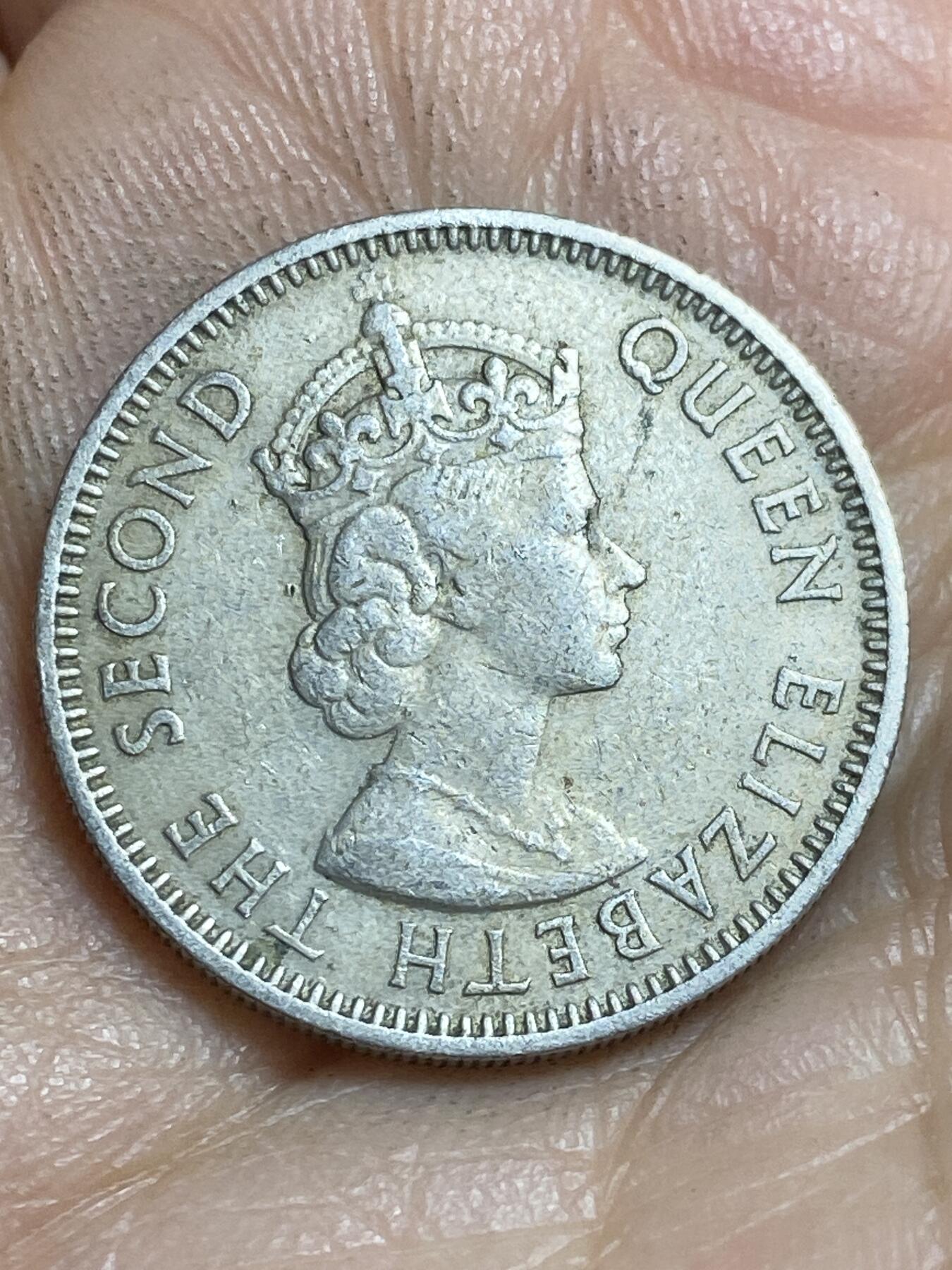 2026年第十六场(总第一百八十五场）外国好品散币场(免佣金) 英属加勒比领地1955年25分(伊丽莎白二世青年带冠，首发年)