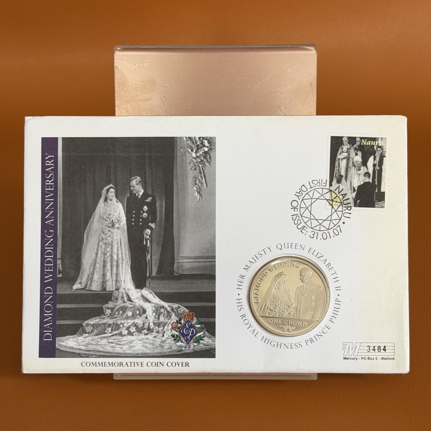 ＜星葵🌻钱币社＞散币克朗场第69期·2月3日发货 〈邮币封〉直布罗陀2007年女王钻石婚1克朗纪念币