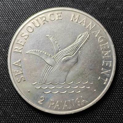 KK钱币收藏小铺  第398期 百期特拍（四拍之二） 2月预留时间 周末发货 -  1979汤加2潘果纪念币 座头鲸