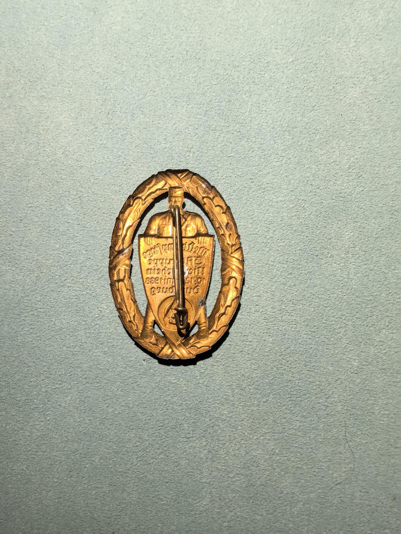 盛世勋华——号角文化勋章邮票专场拍卖第303期 德国（1939）SA下莱茵大队1938年体能竞赛纪念证章 少见