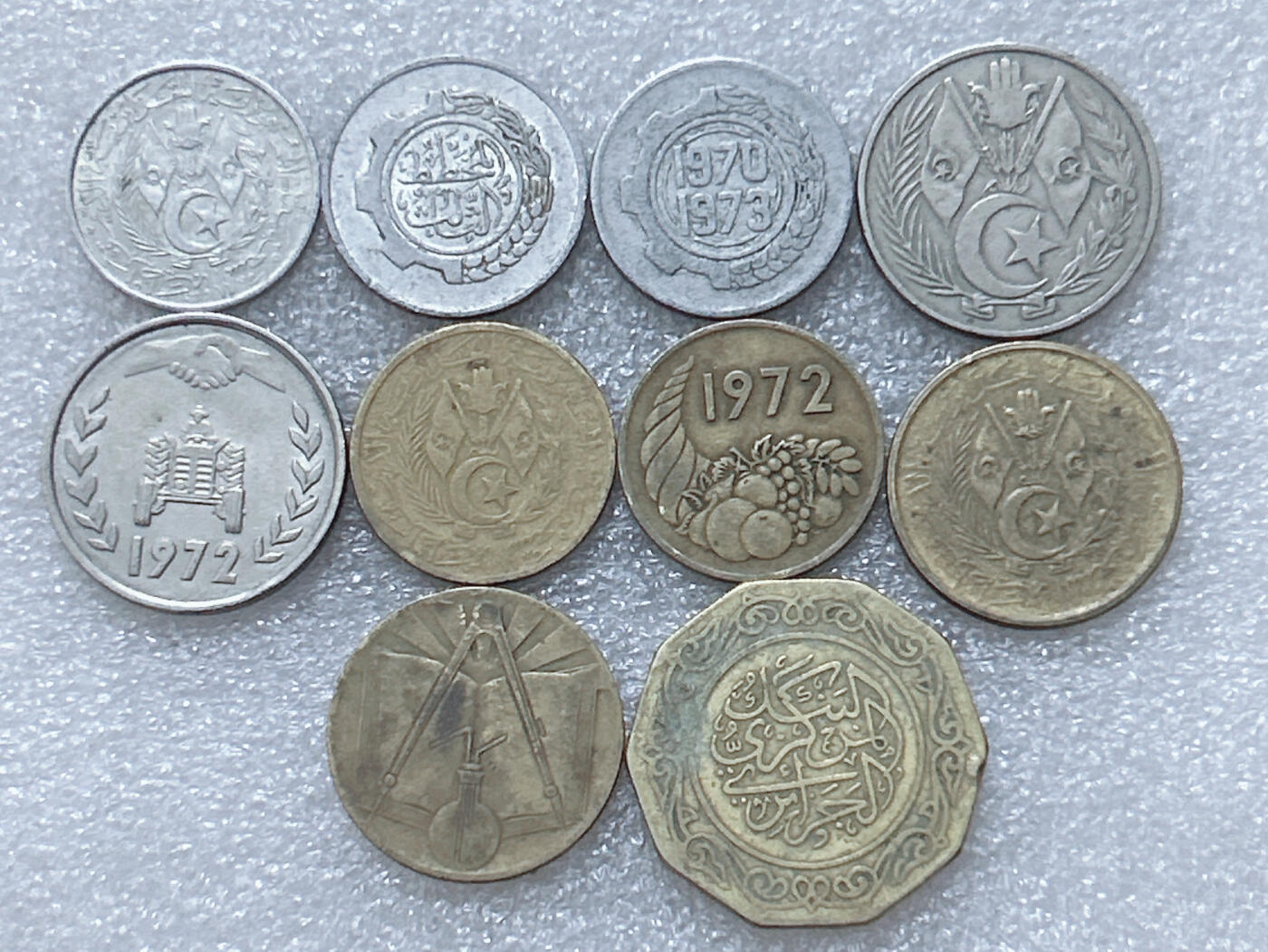 第一海外回流一元起拍收藏 散集专场  第297期 阿尔及利亚硬币 10枚