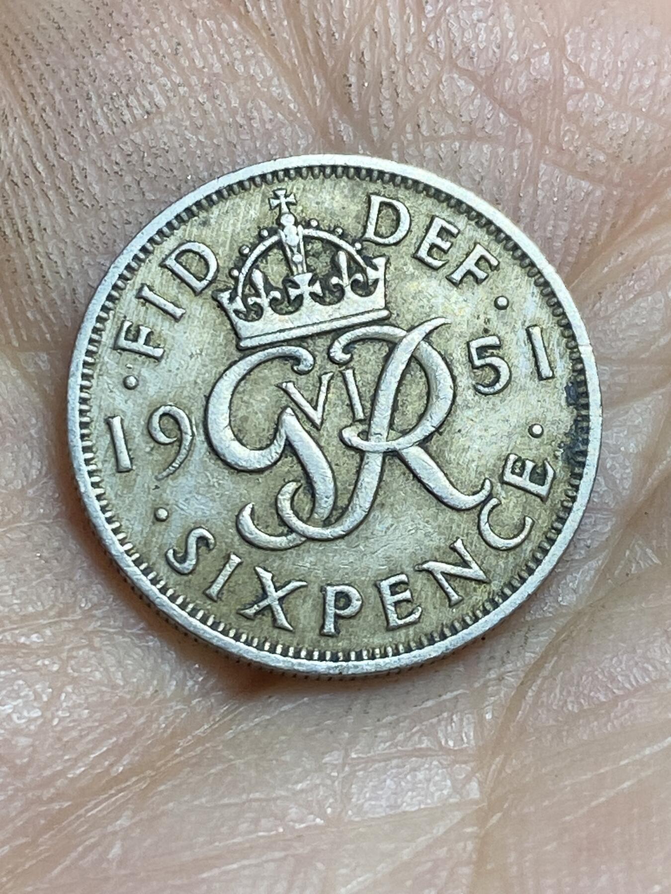 2026年第十六场(总第一百八十五场）外国好品散币场(免佣金) 英国🇬🇧1951年6便士(乔治六世第三版)