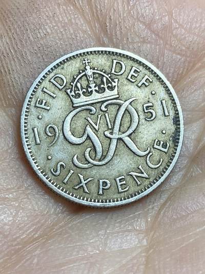 2026年第十六场(总第一百八十五场）外国好品散币场(免佣金) - 英国🇬🇧1951年6便士(乔治六世第三版)
