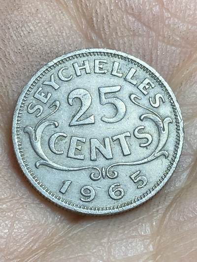 2026年第十六场(总第一百八十五场）外国好品散币场(免佣金) - 英属塞舌尔1965年25分(伊丽莎白二世青年带冠)