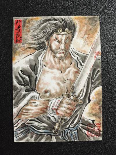 天玑星卡拍第167期《2.2周一截拍》持续收拍收评中 满赠卡需备注 - 【手绘卡】张先军 行者武松 手绘卡 卡背题字