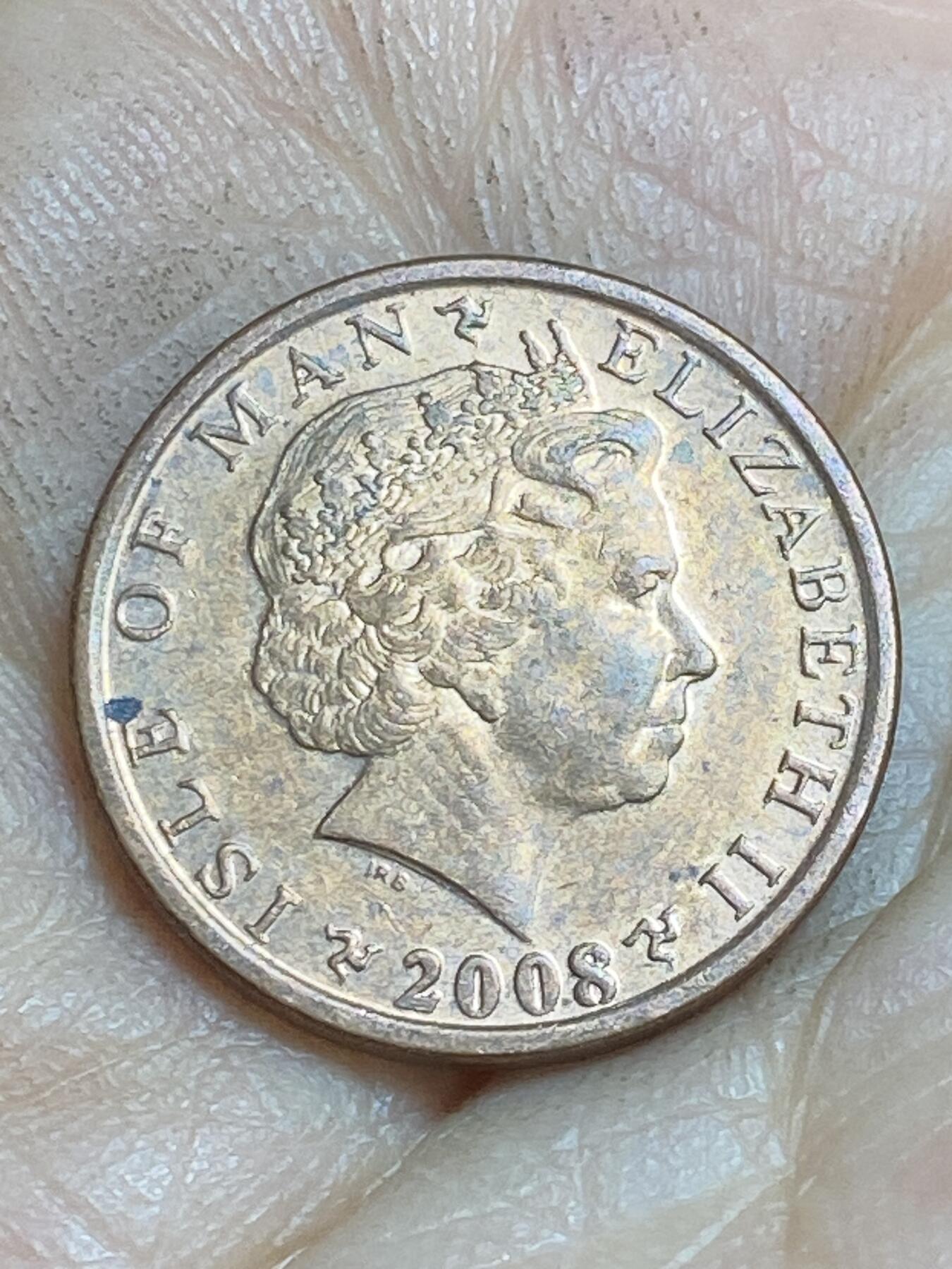 2026年第十六场(总第一百八十五场）外国好品散币场(免佣金) 英属马恩岛🇮🇲2008年1便士(伊丽莎白二世老年第三套)