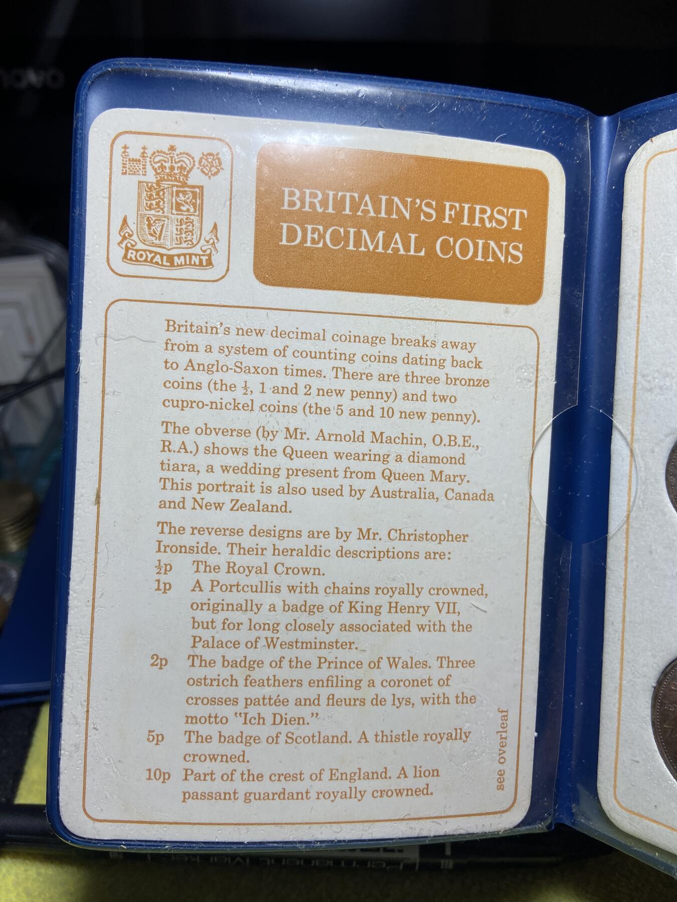 2026年第十六场(总第一百八十五场）外国好品散币场(免佣金) 英国🇬🇧十进制第一版首发年原册5枚套币