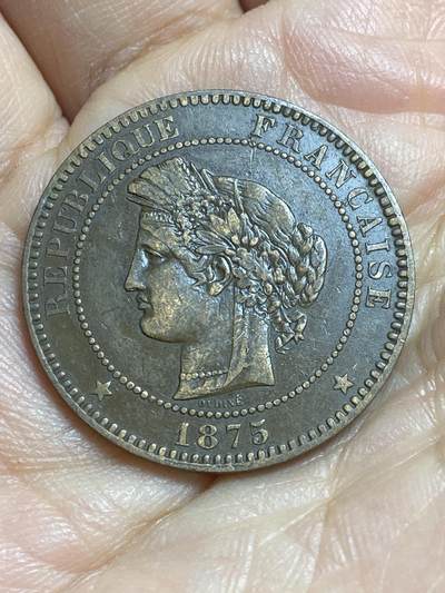 2026年第十六场(总第一百八十五场）外国好品散币场(免佣金) - 流通好品–法兰西第三共和国1875年10生丁(第一版，A标，巴黎造)