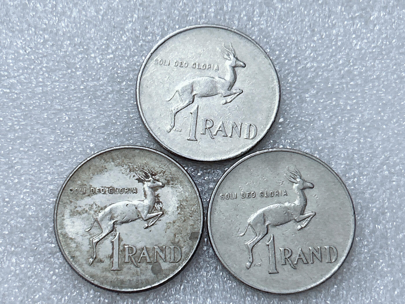 第一海外回流一元起拍收藏 散集专场  第297期 南非羚羊1兰特硬币 3枚