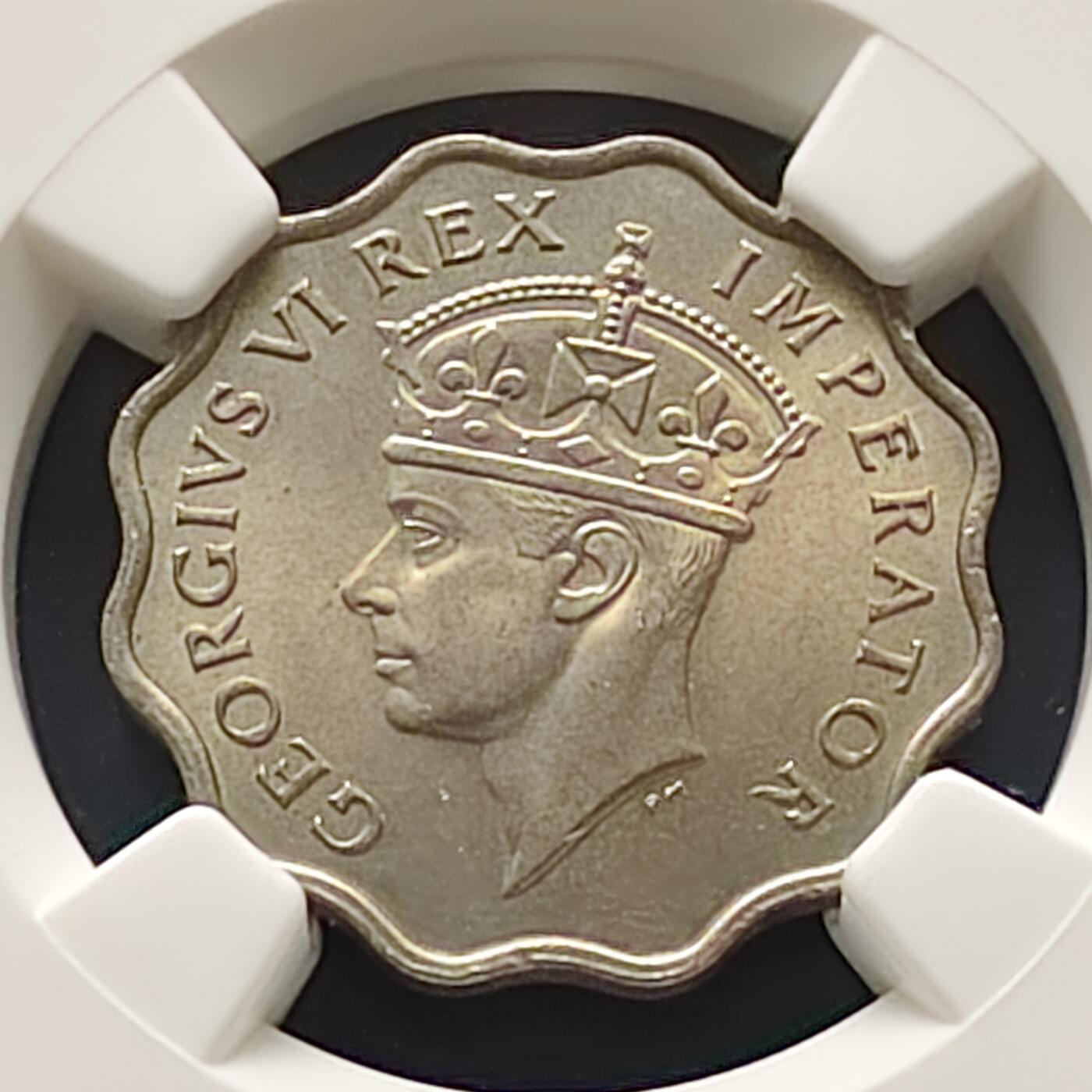 【全场包邮】纯粹捡漏拍499场-持续更新中 塞浦路斯1938年乔治六世1皮阿斯特-NGC MS64